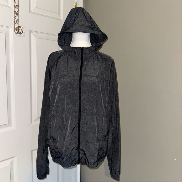 Isaora Men's Gray Packable Lightweight Shell Jacket Windbreaker Rain Hooded S - Picture 1 of 11